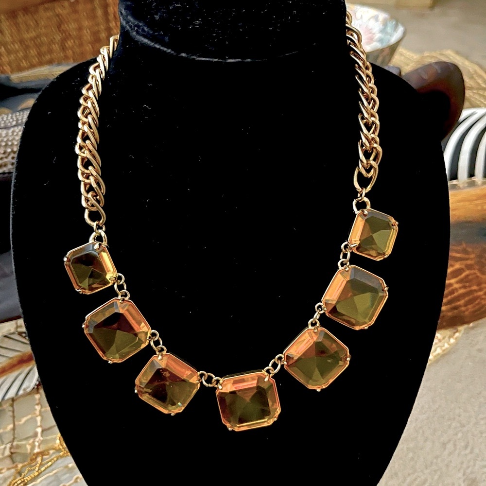 Topaz color necklace